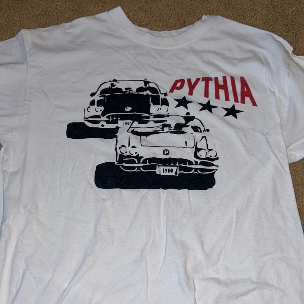 White Mens Graphic Tee Large